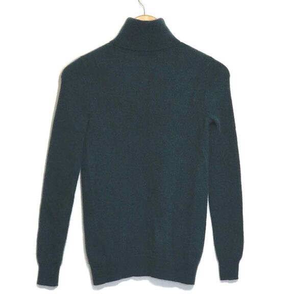 C By Bloomingdales Cashmere Long Sleeve Turtleneck Green Sweater Size XS - Picture 6 of 10